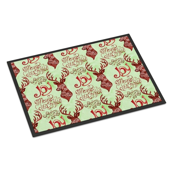 Micasa Merry Christmas Joy Reindeer Indoor or Outdoor Mat24 x 36 in. MI228481 - main